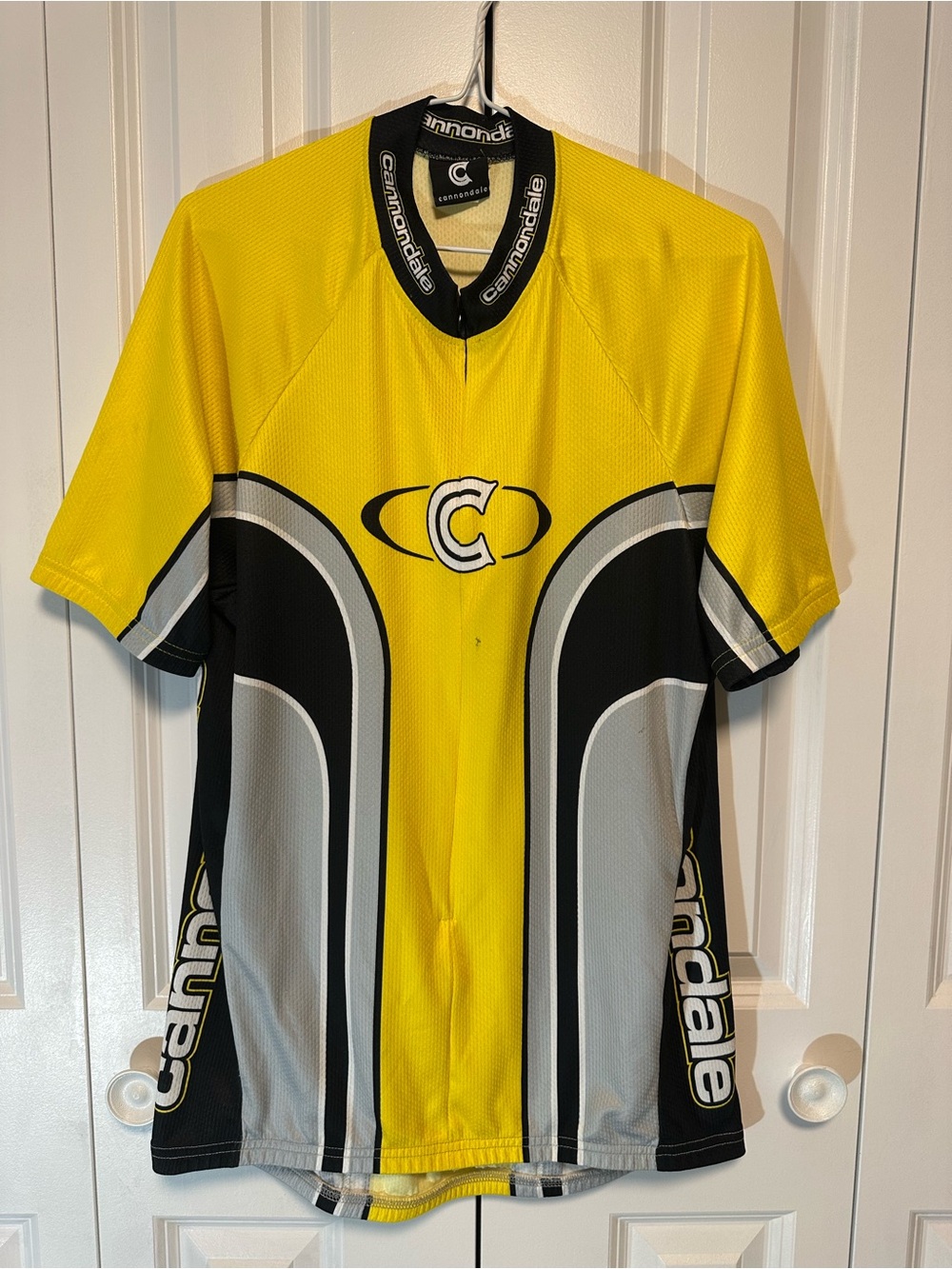 Cannondale Cycling Jersey Men’s XL Yellow Black Made in USA Bike Shirt